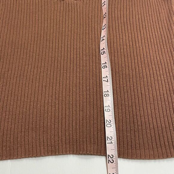 Anko Collared Sleeveless Ribbed Sweater Brown - Picture 8 of 9